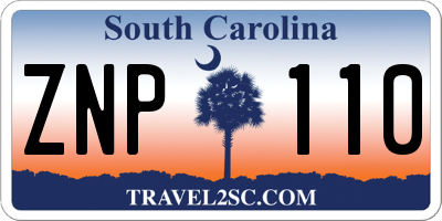 SC license plate ZNP110