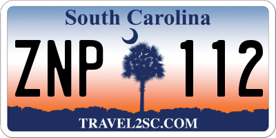SC license plate ZNP112