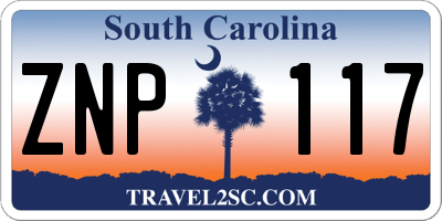 SC license plate ZNP117