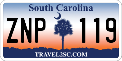SC license plate ZNP119