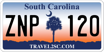 SC license plate ZNP120