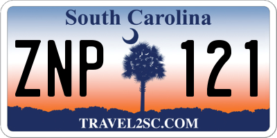 SC license plate ZNP121