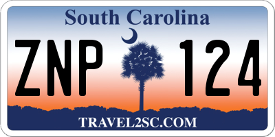 SC license plate ZNP124