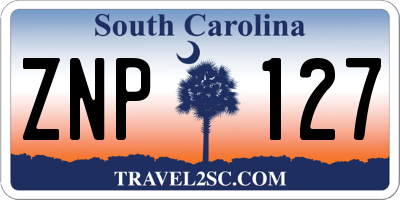SC license plate ZNP127