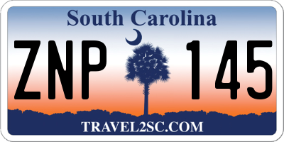 SC license plate ZNP145