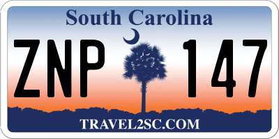 SC license plate ZNP147