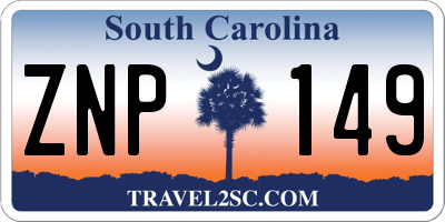 SC license plate ZNP149