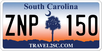SC license plate ZNP150