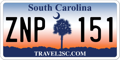SC license plate ZNP151
