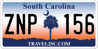 SC license plate ZNP156