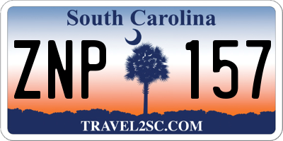SC license plate ZNP157