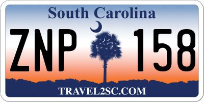 SC license plate ZNP158