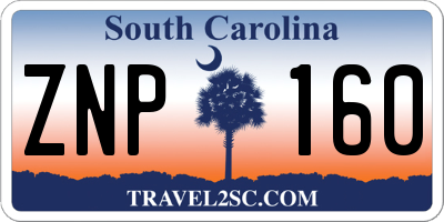 SC license plate ZNP160