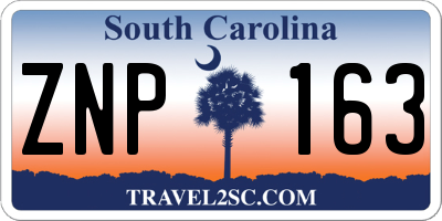 SC license plate ZNP163