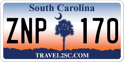 SC license plate ZNP170