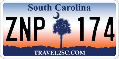 SC license plate ZNP174