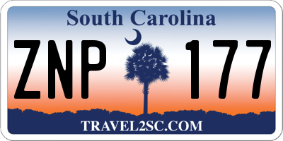 SC license plate ZNP177