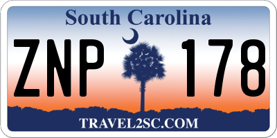 SC license plate ZNP178