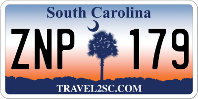 SC license plate ZNP179
