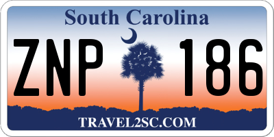 SC license plate ZNP186