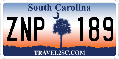 SC license plate ZNP189
