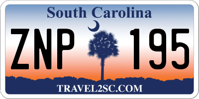 SC license plate ZNP195