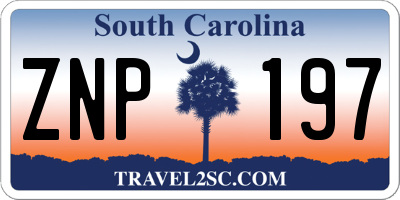 SC license plate ZNP197