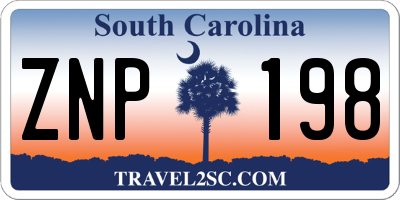 SC license plate ZNP198