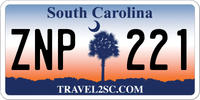 SC license plate ZNP221