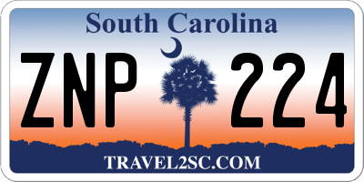 SC license plate ZNP224