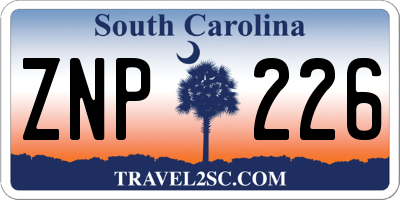 SC license plate ZNP226
