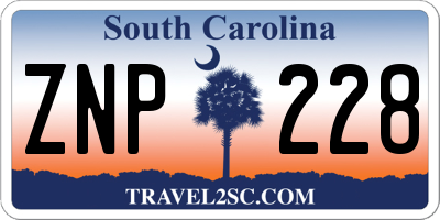 SC license plate ZNP228