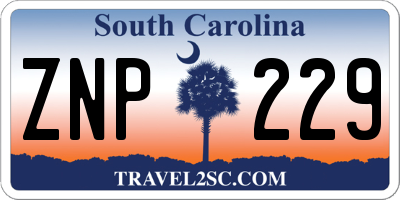 SC license plate ZNP229