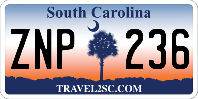 SC license plate ZNP236