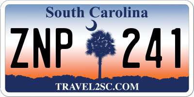 SC license plate ZNP241
