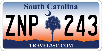 SC license plate ZNP243