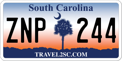 SC license plate ZNP244