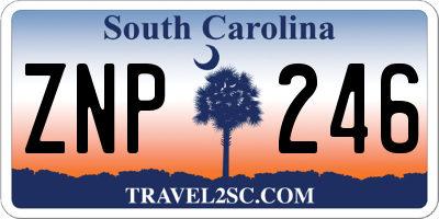 SC license plate ZNP246