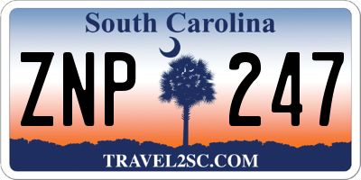 SC license plate ZNP247