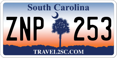 SC license plate ZNP253