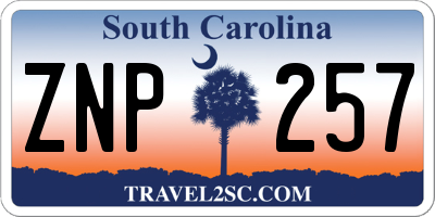 SC license plate ZNP257