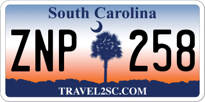 SC license plate ZNP258