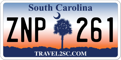 SC license plate ZNP261