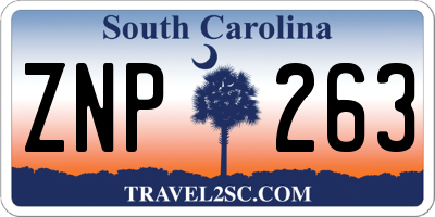 SC license plate ZNP263