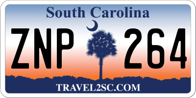 SC license plate ZNP264