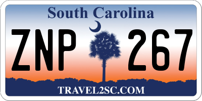SC license plate ZNP267