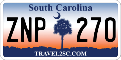 SC license plate ZNP270