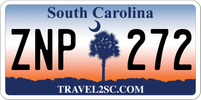 SC license plate ZNP272