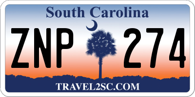 SC license plate ZNP274