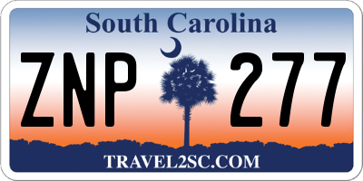 SC license plate ZNP277